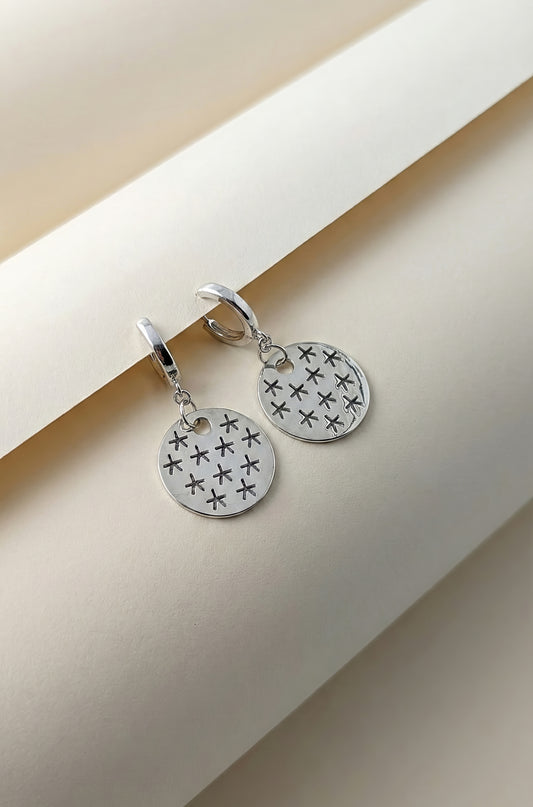 Egyptian stars earrings for women in sterling silver
